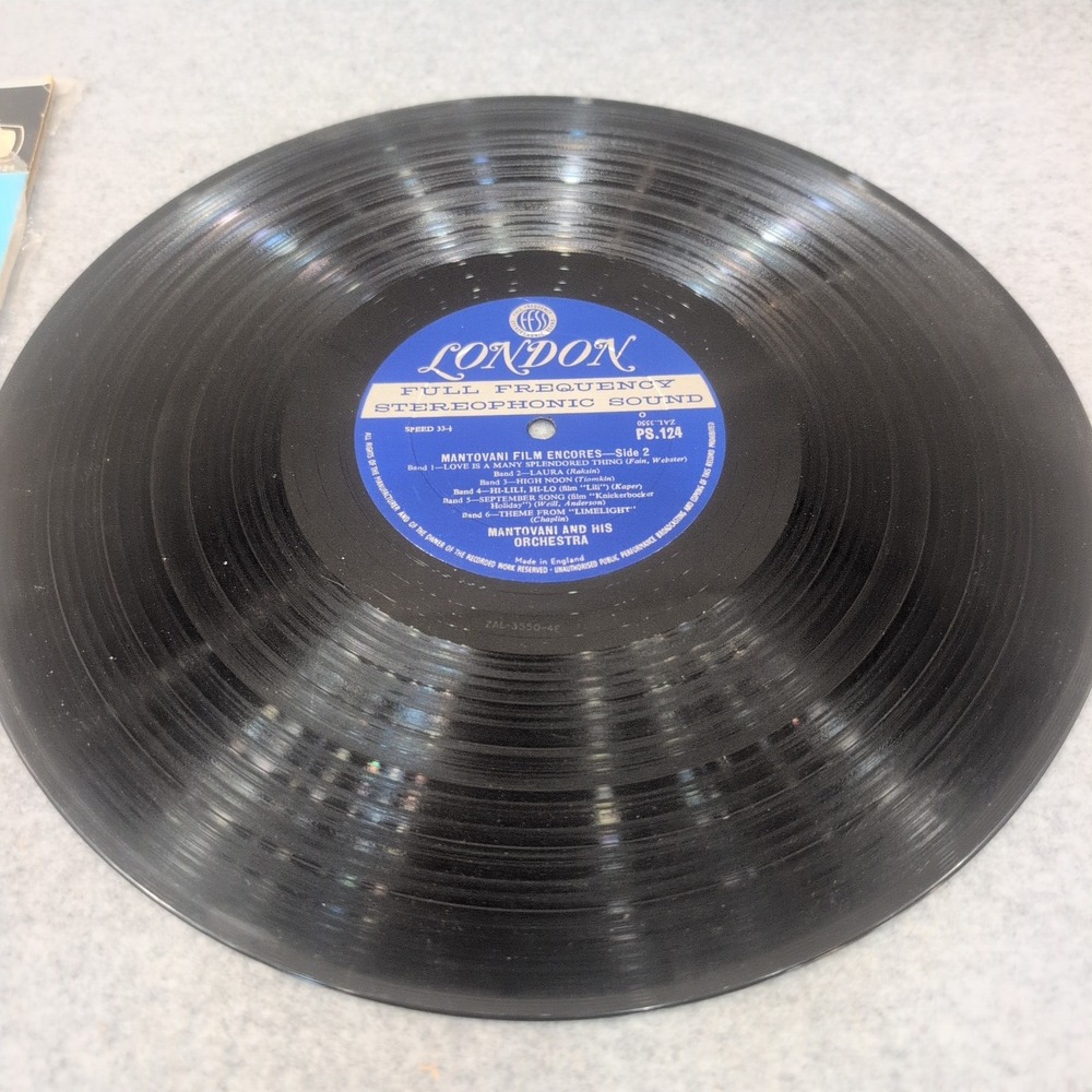 Mantovani Film Encores Volume 1 Vinyl LP London Records PS 124 Stereophonic - Picture 5 of 6